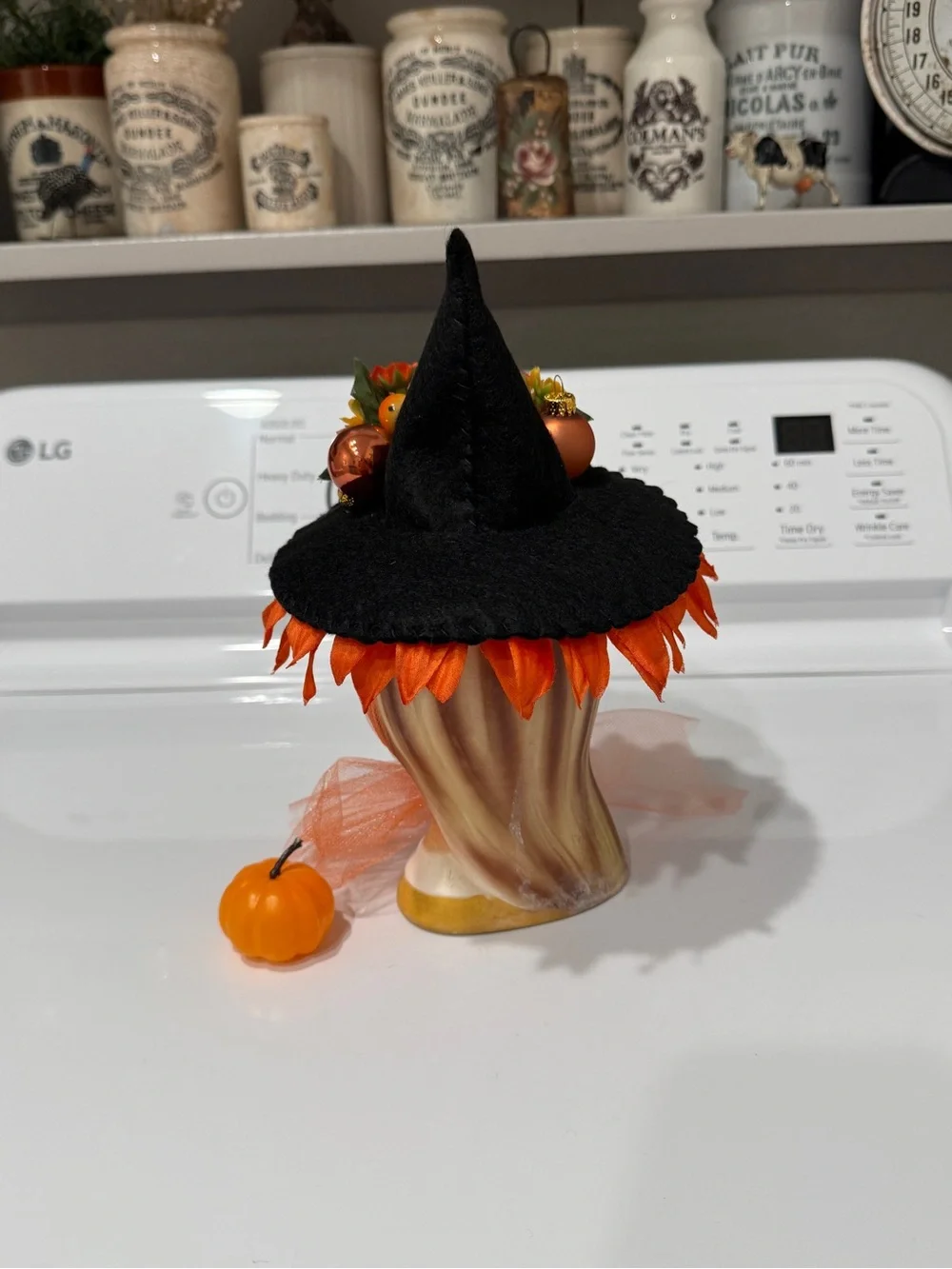 OOAK Fall Teen Witch Head Vase made by Me!